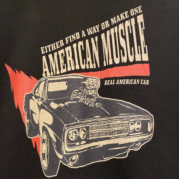 Just Hoods Hooded Muscle Car Sweatshirt Hoodie  Men's Size Large ( 16 A ) - Picture 2 of 6